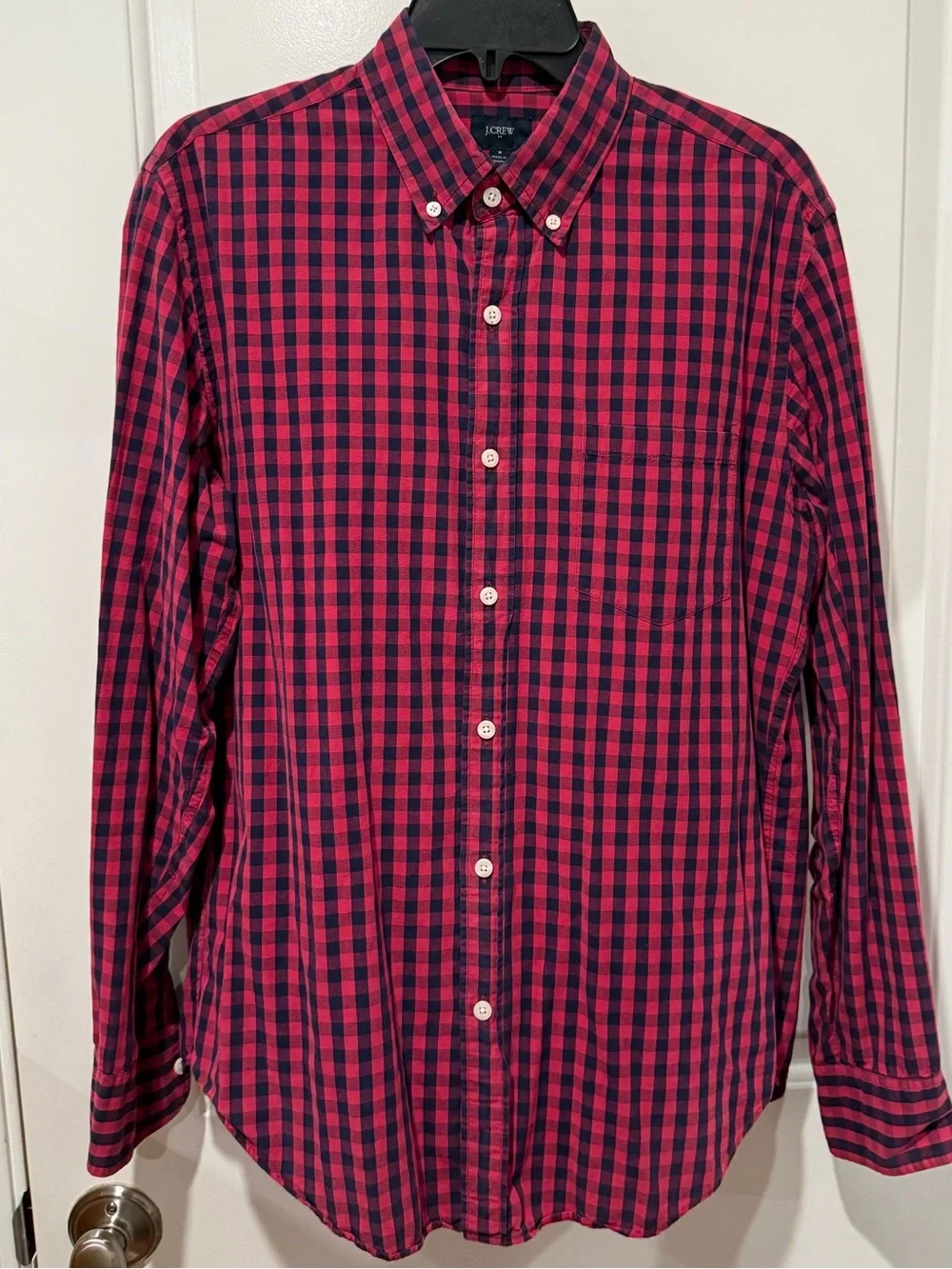 J. Crew Men’s Button Down Long Sleeve Shirt Checkered Gingham